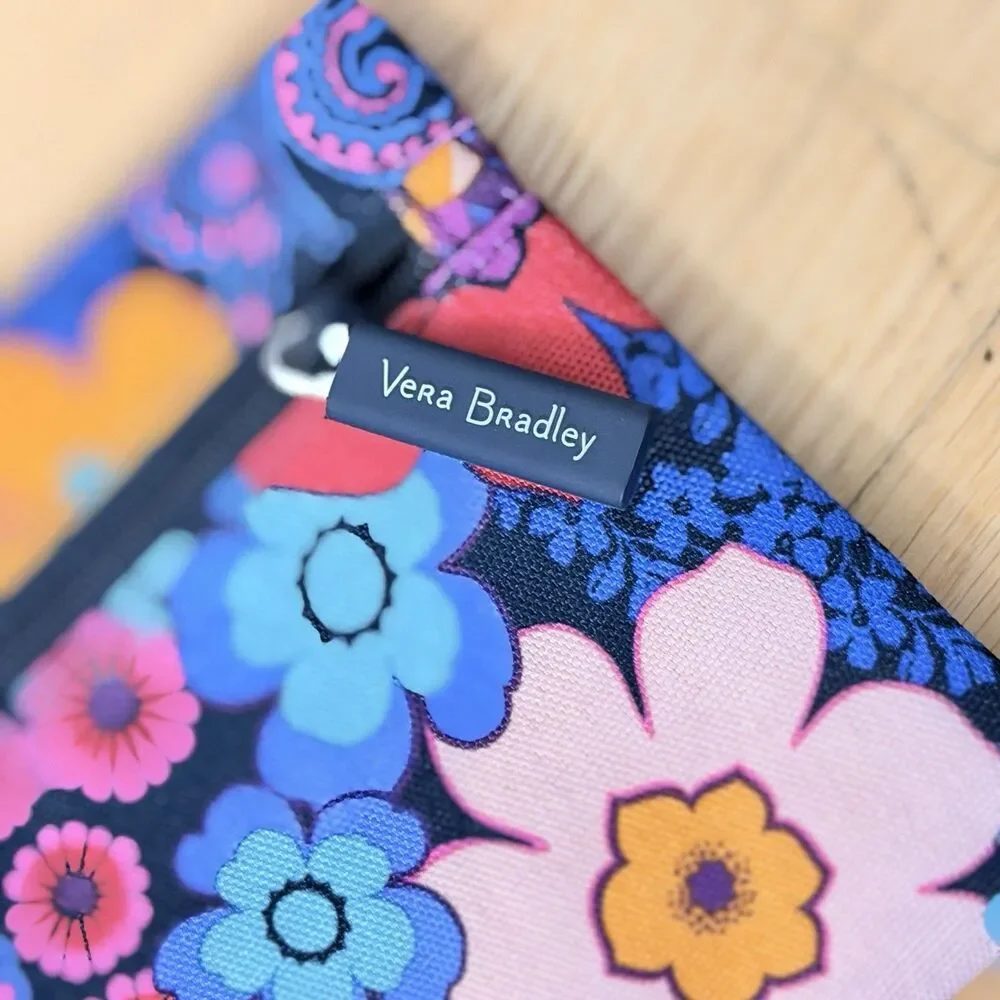 Vera Bradley Floral Fiesta Zip Pouch Cosmetic Pencil Case Multi GUC Maximalism